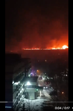 モスクワ　広範囲に火災