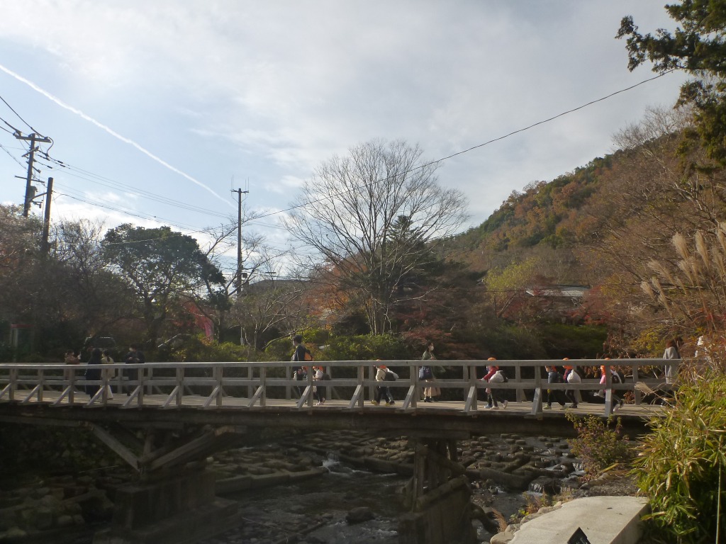 P1690486八瀬駅前の木橋21年11月30日にはあった。22年秋には通行止め、撤去