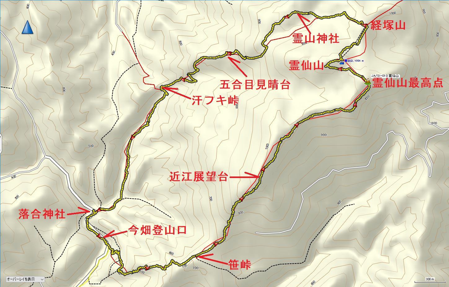 2023霊仙山/地図