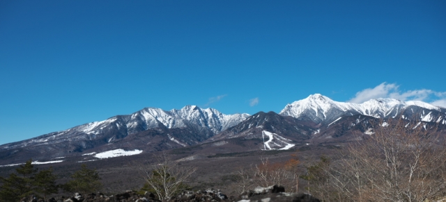 平沢峠－1450mから望む八ヶ岳連峰