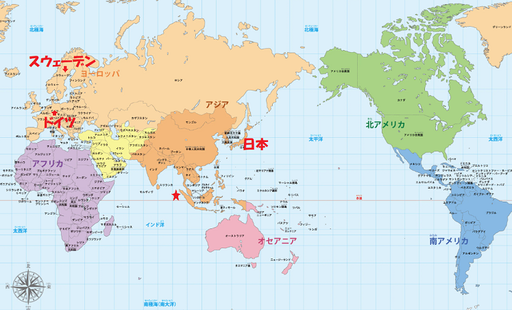 1-世界地図―スマトラ地震-支援