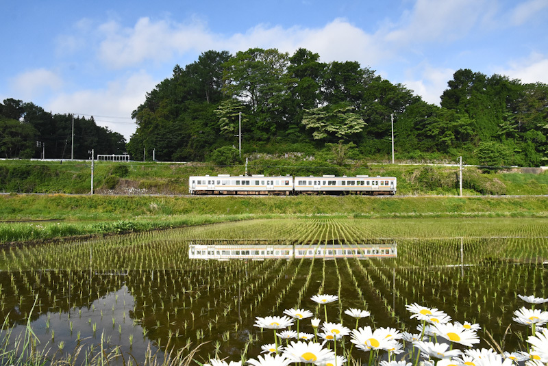 2023年5月21日撮影　飯田線　204M　213系　水鏡狙い　サイドから