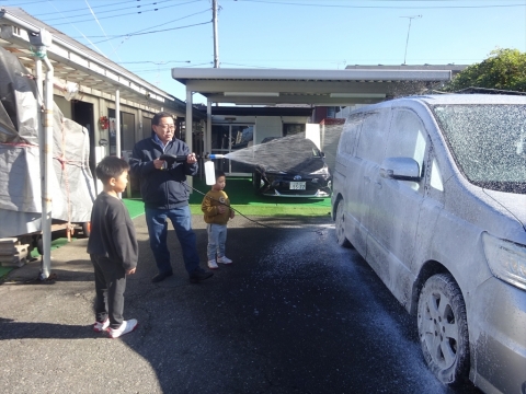 「お孫ちゃん達と洗車をしました！」⓪_R