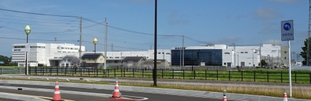 駅駐車場から見た太美工場
