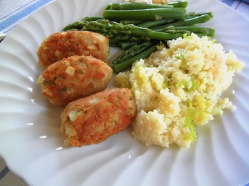 blog CP3 Dinner, CousCous, Asparagus, Potato/Tuna Croquette_DSCN8721-5.1.18 copy